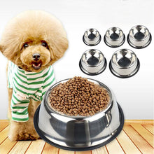 Load image into Gallery viewer, 2020 Ardemer Wholesale Multiple Sizes Premium Pet Food Feeder Non Tip Round Metal Stainless Steel Dog Pet Bowl on Sale
