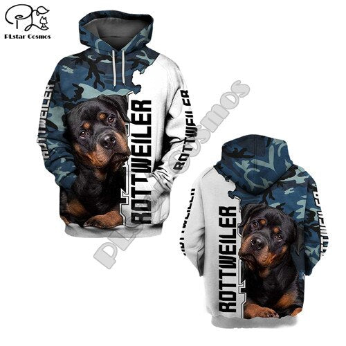 Mens Funny  Rottweiler dog 3d print New hoodies autumn long sleeve Sweatshirts women pullover tracksuit hoody spring outwear