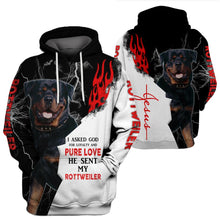 Load image into Gallery viewer, Rottweiler Fire 3D Full Printed Hoodies Men/women Hipster Streetwear Outfit Spring Boys Hiphop Hood Sweatshirts Tops Clothes 5XL
