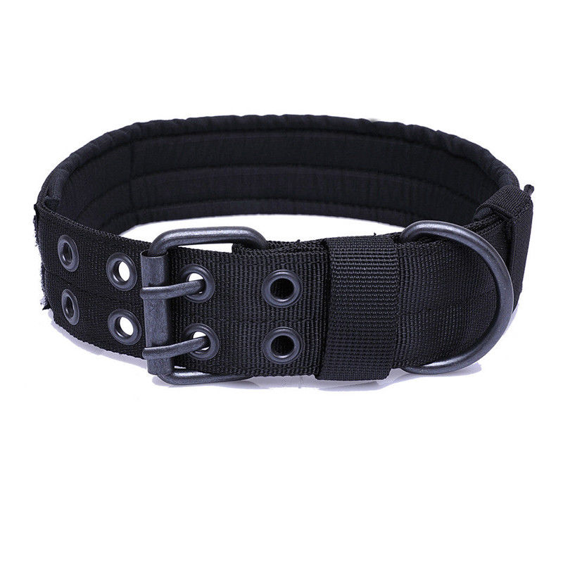 1PC Military Tactical Adjustable Dog Training Collar Nylon Leash Metal Buckle M-XL