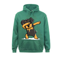 Load image into Gallery viewer, Men Hoodie Dabbing Rottweiler Funny Novelty Percent Cotton Rottie Dog Dance Dabbin Dab Women New Oversized
