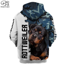 Load image into Gallery viewer, Mens Funny  Rottweiler dog 3d print New hoodies autumn long sleeve Sweatshirts women pullover tracksuit hoody spring outwear
