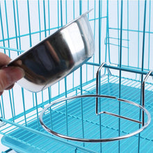 Load image into Gallery viewer, Metal Dog Pet Bowl Cage Crate Non Slip Hanging Food Dish Water Feeder with Hook
