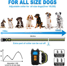 Load image into Gallery viewer, Dogreat Electric Dog Training Collar Shock Pet Remote Control Waterproof Rechargeable for All Size Vibration bark stop Collars
