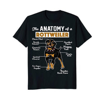 Load image into Gallery viewer, Brand 2020 Male Short Sleeve Cool Designs Best Selling Men The Anatomy of A Rottweiler Hip Hop Street Wear T-Shirt
