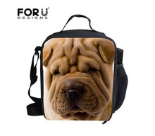 Load image into Gallery viewer, FORUDESIGNS Bento Lunch Box Picnic Bag Children 3D Pet Dog Rottweiler Lunch Bag Kids Food Container School Meal Package Lunchbox
