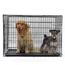 Load image into Gallery viewer, Domestic Delivery Pet Dog Cage House Solid Crate Double-Door Kennel Collapsible Easy Install 4Size Dog House for Small Large Dog
