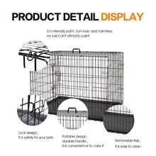 Load image into Gallery viewer, Fast Delivery Pet Dog Cage House with Tray Secure Dog Metal Crates Double-Door Kennel Collapsible Dog House for Small Large Dogs
