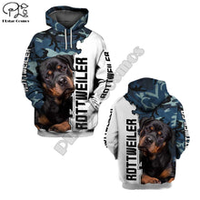 Load image into Gallery viewer, Mens Funny  Rottweiler dog 3d print New hoodies autumn long sleeve Sweatshirts women pullover tracksuit hoody spring outwear
