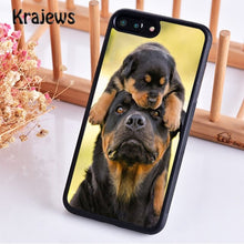 Load image into Gallery viewer, Krajews Cute Dog Puppy Rottweiler Phone Case Cover For iPhone 5 6s 7 8 plus X XR XS 11 pro max Samsung Galaxy S7 S8 S9 S10 plus
