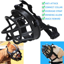 Load image into Gallery viewer, Pet Dog Adjustable Muzzle Mask Anti Bite Barking Silicone Mesh Mouth Halter Strong Dogs Muzzle Basket Pet Training Accessories
