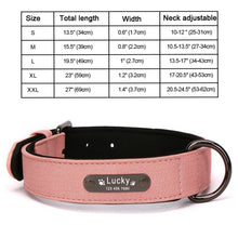 Load image into Gallery viewer, Large Small Personalized Dog Collars Leather Set Big Dog Collar for Dogs Custom Collars Engraved Name Pet Dog Collar Leash Set
