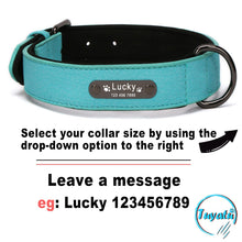 Load image into Gallery viewer, Large Small Personalized Dog Collars Leather Set Big Dog Collar for Dogs Custom Collars Engraved Name Pet Dog Collar Leash Set
