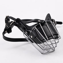 Load image into Gallery viewer, 2020 New Black/ Brown Strong Metal Wire Basket Dog Muzzle For Large Dog Amstaff Pitbull Bull Terrier Anti-Bite Bark Chew Muzzles
