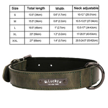 Load image into Gallery viewer, Large Small Personalized Dog Collars Leather Set Big Dog Collar for Dogs Custom Collars Engraved Name Pet Dog Collar Leash Set
