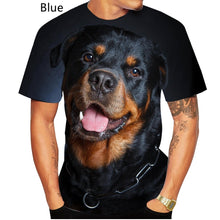 Load image into Gallery viewer, 2021 New Design Cute Pet Dog Rottweiler 3D Print T-shirt Funny Stylish Mens and Womens Casual Short Sleeves
