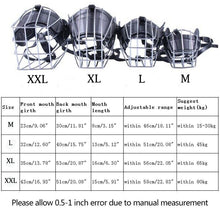 Load image into Gallery viewer, 2020 New Black/ Brown Strong Metal Wire Basket Dog Muzzle For Large Dog Amstaff Pitbull Bull Terrier Anti-Bite Bark Chew Muzzles
