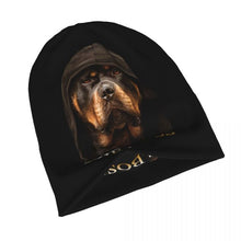 Load image into Gallery viewer, Rottweiler Skullies Beanies Hats Rottweiler Srule Puppies Dog Summer Men Women Outdoor Cap Warm Dual-use Bonnet Knitted Hat
