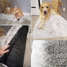 Load image into Gallery viewer, Long Plush Dog Bed Calming Cat Bed Pet Mattress with Removable Washable Cover Memory Foam Mat Dog Crate Mat with Non-Slip Bottom
