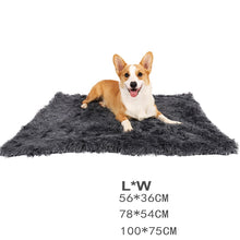 Load image into Gallery viewer, Long Plush Dog Bed Calming Cat Bed Pet Mattress with Removable Washable Cover Memory Foam Mat Dog Crate Mat with Non-Slip Bottom
