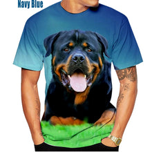 Load image into Gallery viewer, 2022 Cute Pet Dog Rottweiler 3D Printing T-shirt Men&#39;s and Women&#39;s Summer Casual Short-sleeved Funny T-shirt XS~5XL
