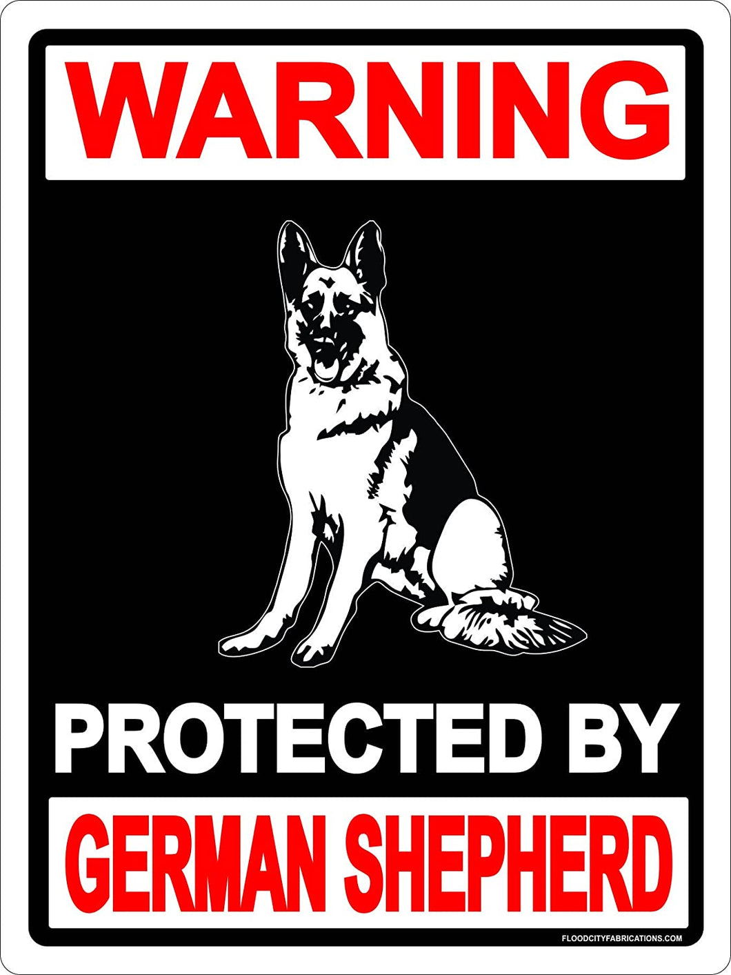 Danger Protected by Rottweiler Beware of Dog Warning Metal Tin Sign