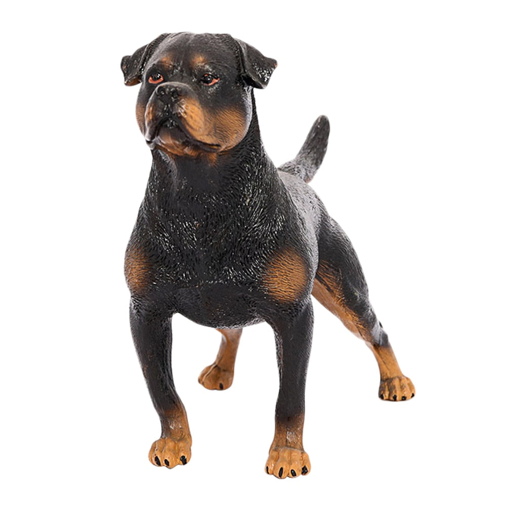 Dog Figurines Figurine Rottweiler Figures Toyrealistic Animals Models Decoration Project Schoolgifts Kids Birthday Ornaments