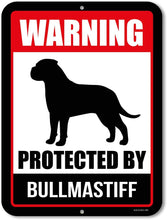 Load image into Gallery viewer, Danger Protected by Rottweiler Beware of Dog Warning Metal Tin Sign
