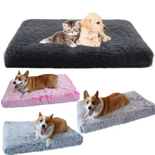 Load image into Gallery viewer, Long Plush Dog Bed Calming Cat Bed Pet Mattress with Removable Washable Cover Memory Foam Mat Dog Crate Mat with Non-Slip Bottom
