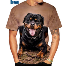 Load image into Gallery viewer, 2022 Cute Pet Dog Rottweiler 3D Printing T-shirt Men&#39;s and Women&#39;s Summer Casual Short-sleeved Funny T-shirt XS~5XL
