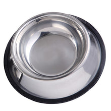 Load image into Gallery viewer, Dog Bowl Plate Stainless Steel Gamelle Chien Comedero Perro Metal Pet Puppy Food Water Drinking Big Bowls for Dogs+Anti Slip Pad
