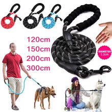 Load image into Gallery viewer, Durable Large Dog Leash Golden Medium Running Big Dog Collar Leashes Strong Reflective Lead Rope For Labrador Husky Rottweiler
