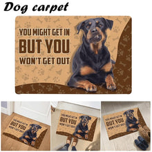 Load image into Gallery viewer, Rottweiler YOU WON&#39;T GET OUT Doormat Entrance Mat Decorative Floor Mat Washable Welcome Mats Indoor Outdoor Rug Floor G1
