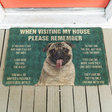 Load image into Gallery viewer, 3D Please Remember Rottweiler Dog&#39;s House Rules Doormat Non Slip Door Floor Mats Decor Porch Doormat
