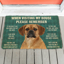 Load image into Gallery viewer, 3D Please Remember Rottweiler Dog&#39;s House Rules Doormat Non Slip Door Floor Mats Decor Porch Doormat
