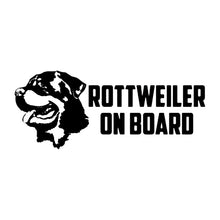 Load image into Gallery viewer, S51814# Black Transparent Car Stickers Vinyl Decal Rottweiler On Board Decorative Accessories Creative Laptop Helmet
